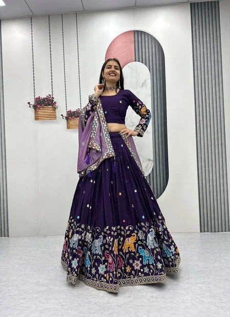 PC 545 Pure Vichitra Silk Lehenga Choli Suppliers In India